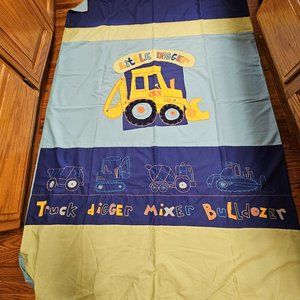 next Child Duvet Blanket Cover Blue Yellow Truck Little Digger Bulldozer Bedding